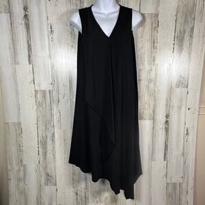 Lafayette 148 Black Handkerchief Dress P | Sleeveless | Viscose | MSRP $498
